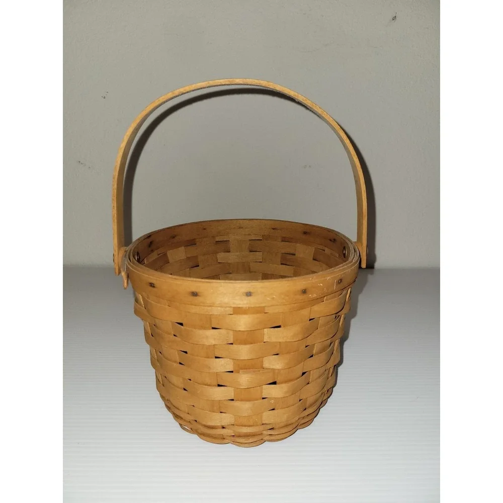 Vintage‎ Longaberger 1993 Circular  Small Basket No Lid